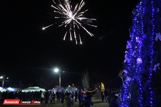 "Драйвовый час", бой снеговиков и караоке: в селе Красноселка весело встретили Новый год (фото)