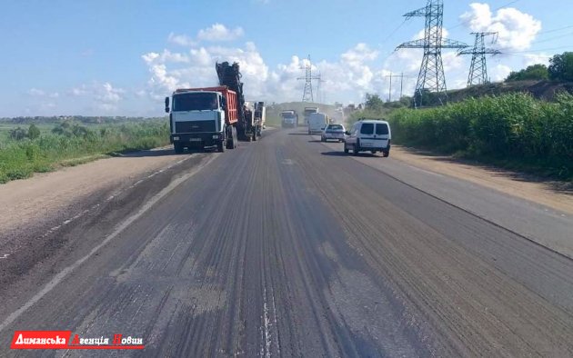 На автодороге М-28 Одесса-Южный производят дорожные работы