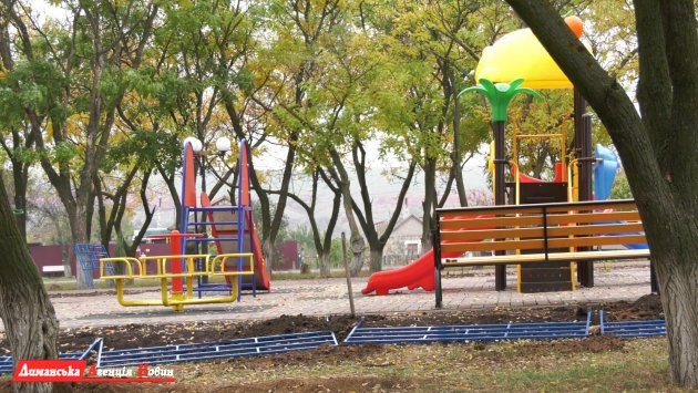 В парку Першотравневого огородили дитячий майданчик (фото)