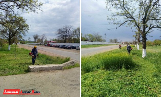 В Красносельской ОТГ Одесского района осуществляют покос травы