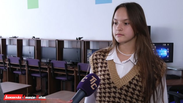 Ангелина Грабовенко, ученица 8 класса Визирского лицея.