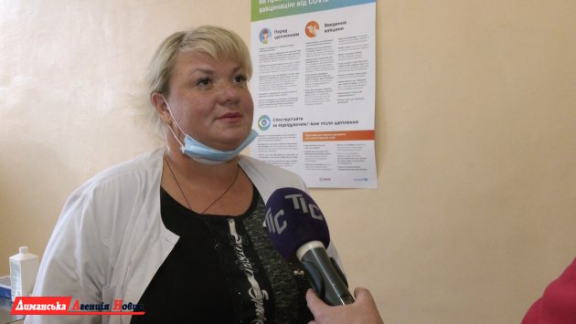 Ольга Евдокимова, старшая медицинская сестра и сестра прививки КНП «Доброславская МБИЛ».