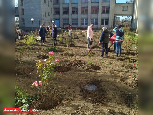 Работники Петровского аграрного колледжа высадили цветы ко Дню студента