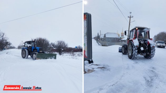Предприятие «Агропивдень» помогло убрать снег в селах Першотравневого старостинского округа