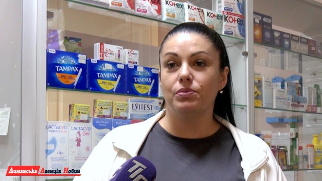 Надія Борсук, завідувачка аптеки у магазині «ТІС» села Причорноморське.